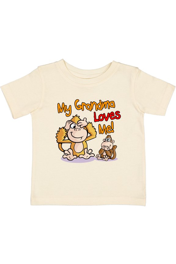 My Grandma Loves Me Monkey Boys or Girls Baby T-Shirt
