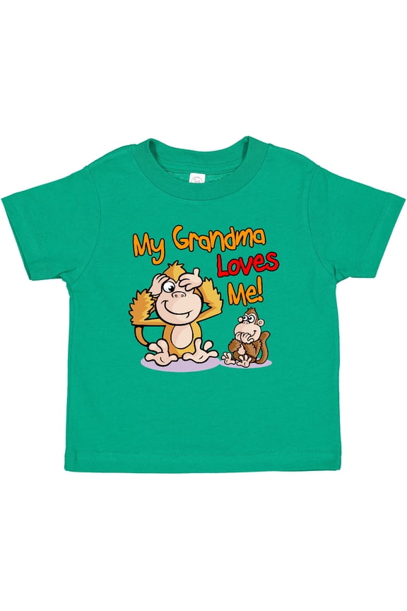 My Grandma Loves Me Monkey Boys or Girls Baby T-Shirt