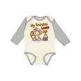 thumbnail image 1 of Inktastic My Grandma Loves Me Monkey Boys or Girls Long Sleeve Baby Bodysuit, 1 of 5