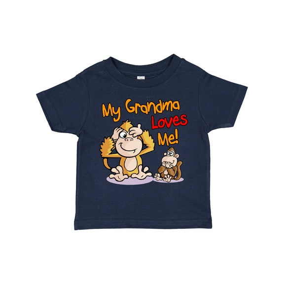 Inktastic My Grandma Loves Me Monkey Boys or Girls Toddler T-Shirt