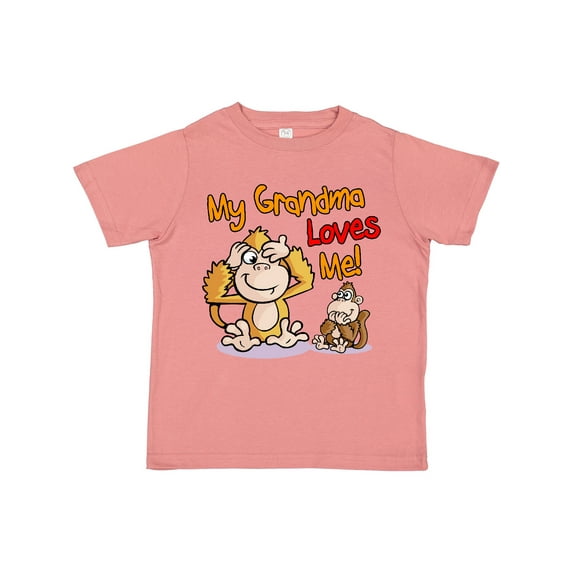 Inktastic My Grandma Loves Me Monkey Boys or Girls Toddler T-Shirt