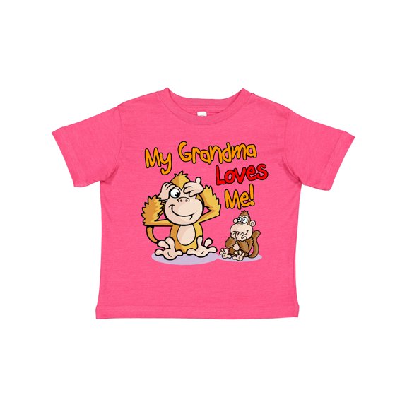 Inktastic My Grandma Loves Me Monkey Boys or Girls Toddler T-Shirt