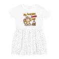 thumbnail image 1 of Inktastic My Grandma Loves Me Monkey Girls Toddler Dress, 1 of 5