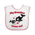 thumbnail image 1 of Inktastic My Grandma Loves Me Orca Family Boys or Girls Baby Bib, 1 of 4