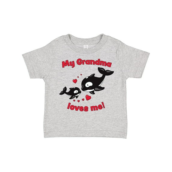 Inktastic My Grandma Loves Me Orca Family Boys or Girls Toddler T-Shirt