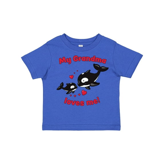 Inktastic My Grandma Loves Me Orca Family Boys or Girls Toddler T-Shirt