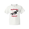 thumbnail image 1 of Inktastic My Grandma Loves Me Orca Family Youth T-Shirt, 1 of 5