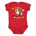 thumbnail image 1 of Inktastic My Grandma Loves Me Owl Boys or Girls Baby Bodysuit, 1 of 5