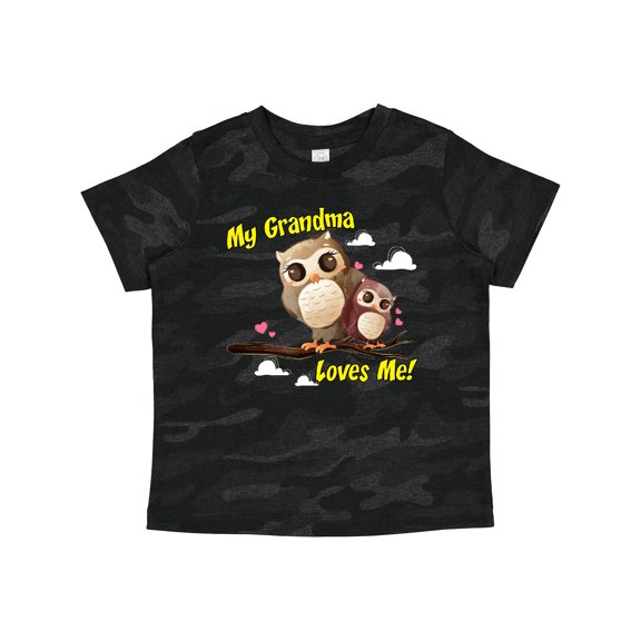 Inktastic My Grandma Loves Me Owl Boys or Girls Toddler T-Shirt