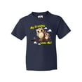 thumbnail image 1 of Inktastic My Grandma Loves Me Owl Youth T-Shirt, 1 of 5