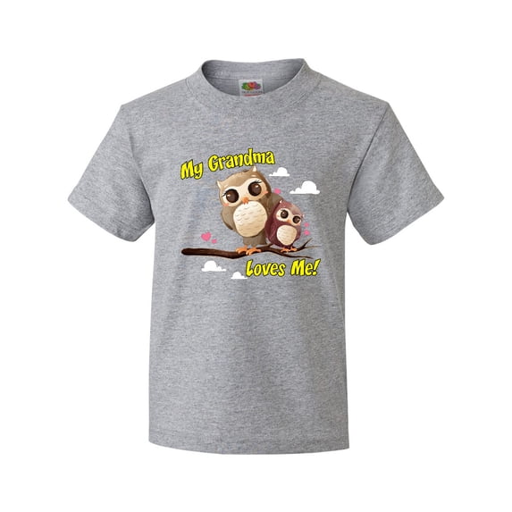 Inktastic My Grandma Loves Me Owl Youth T-Shirt