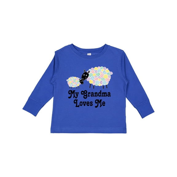Inktastic My Grandma Loves Me Sheep Lamb Childs Boys or Girls Long Sleeve Toddler T-Shirt