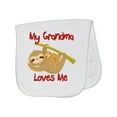 thumbnail image 1 of Inktastic My Grandma Loves Me Sloth Baby Burp Cloth, 1 of 3