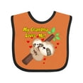 thumbnail image 1 of Inktastic My Grandma Loves Me Sloth Boys or Girls Baby Bib, 1 of 4
