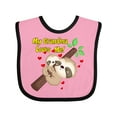 thumbnail image 1 of Inktastic My Grandma Loves Me Sloth Boys or Girls Baby Bib, 1 of 4