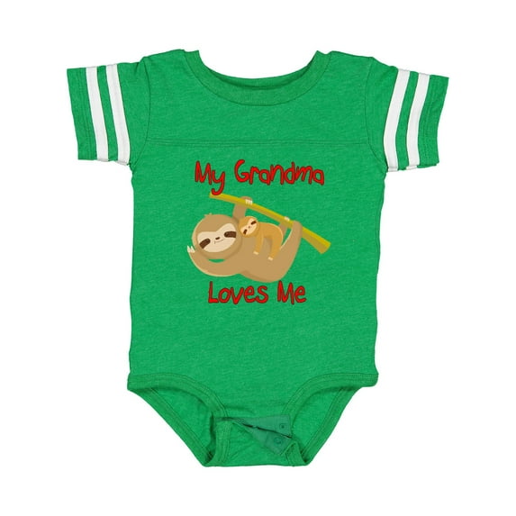 Inktastic My Grandma Loves Me Sloth Boys or Girls Baby Bodysuit