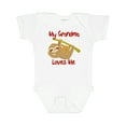 thumbnail image 1 of Inktastic My Grandma Loves Me Sloth Boys or Girls Baby Bodysuit, 1 of 5