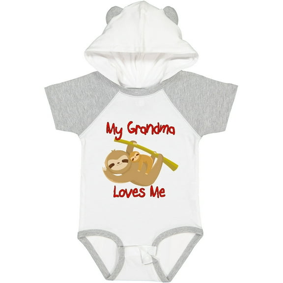Inktastic My Grandma Loves Me Sloth Boys or Girls Baby Bodysuit