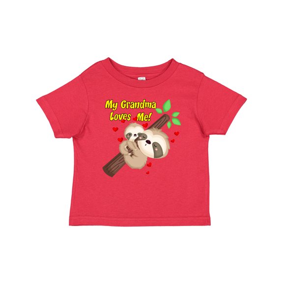 Inktastic My Grandma Loves Me Sloth Boys or Girls Baby T-Shirt