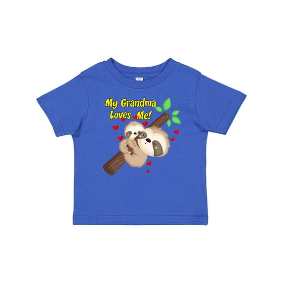 Inktastic My Grandma Loves Me Sloth Boys or Girls Baby T-Shirt