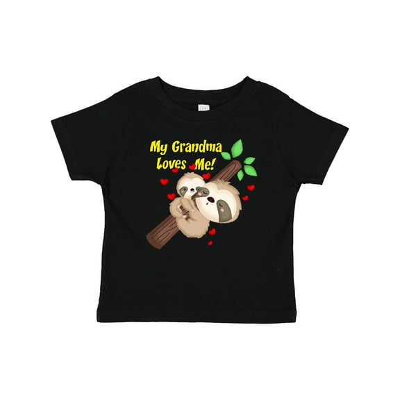 Inktastic My Grandma Loves Me Sloth Boys or Girls Baby T-Shirt
