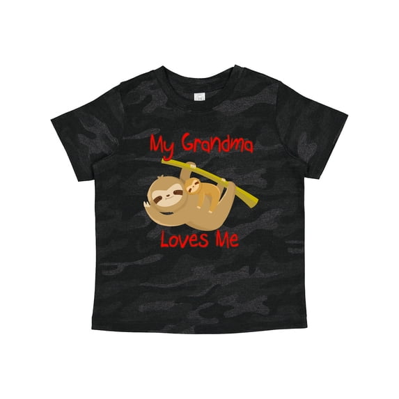 Inktastic My Grandma Loves Me Sloth Boys or Girls Toddler T-Shirt
