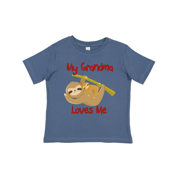 Inktastic My Grandma Loves Me Sloth Boys or Girls Toddler T-Shirt