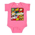 thumbnail image 1 of Inktastic My Grandma Loves Me Superhero Boys or Girls Baby Bodysuit, 1 of 5