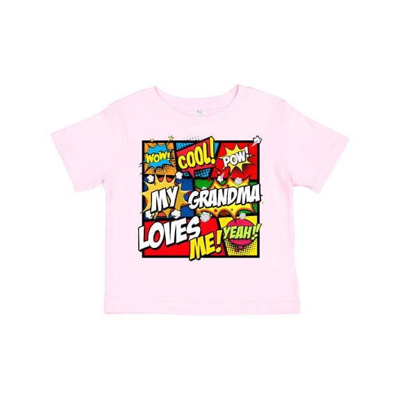 Inktastic My Grandma Loves Me Superhero Boys or Girls Toddler T-Shirt