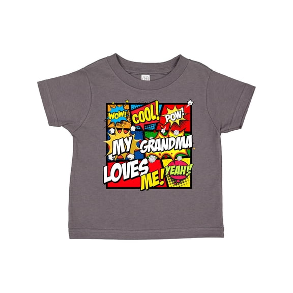 Inktastic My Grandma Loves Me Superhero Boys or Girls Toddler T-Shirt