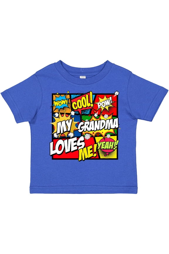My Grandma Loves Me Superhero Boys or Girls Toddler T-Shirt