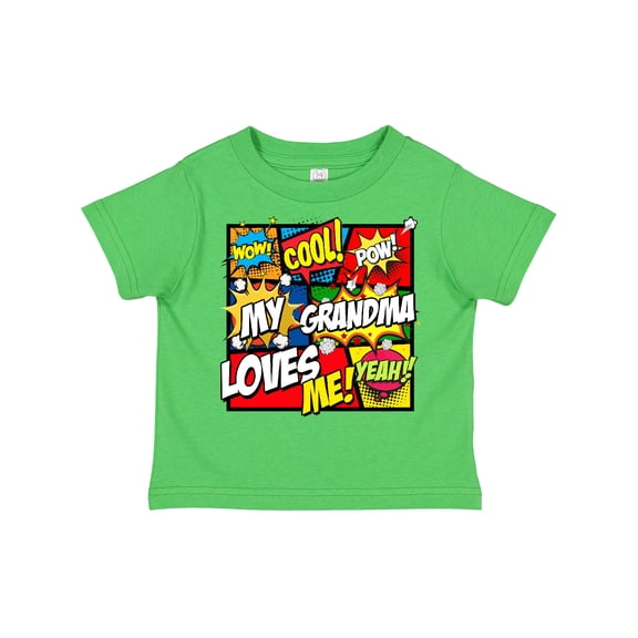 Inktastic My Grandma Loves Me Superhero Boys or Girls Toddler T-Shirt
