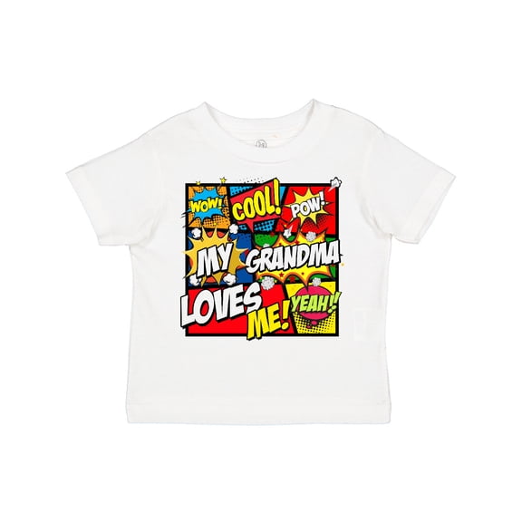 Inktastic My Grandma Loves Me Superhero Boys or Girls Toddler T-Shirt
