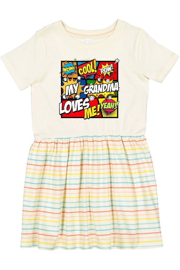 My Grandma Loves Me Superhero Girls Toddler Dress