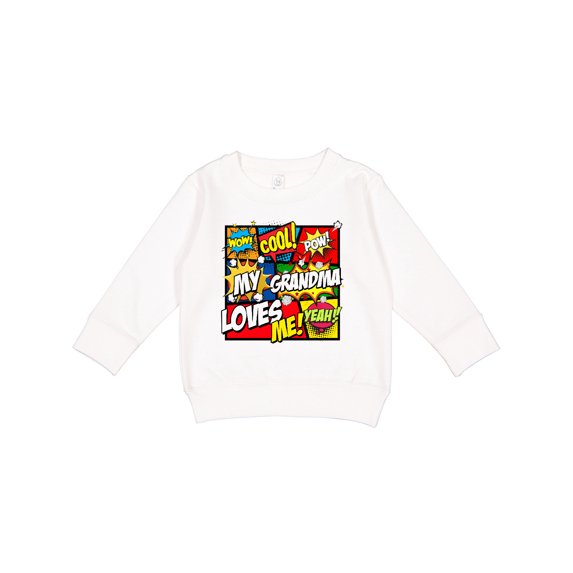 Inktastic My Grandma Loves Me Superhero Toddler Sweatshirt