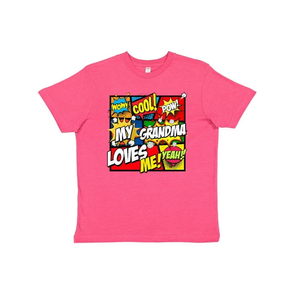 Inktastic My Grandma Loves Me Superhero Youth T-Shirt
