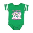 thumbnail image 1 of Inktastic My Grandma Loves Me Unicorn Girls Baby Bodysuit, 1 of 5