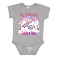 thumbnail image 1 of Inktastic My Grandma Loves Me Unicorn Girls Baby Bodysuit, 1 of 5