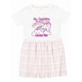 thumbnail image 1 of Inktastic My Grandma Loves Me Unicorn Girls Toddler Dress, 1 of 5