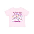 thumbnail image 1 of Inktastic My Grandma Loves Me Unicorn Girls Toddler T-Shirt, 1 of 5