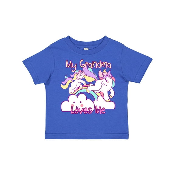 Inktastic My Grandma Loves Me Unicorn Girls Toddler T-Shirt