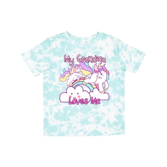 Inktastic My Grandma Loves Me Unicorn Girls Toddler T-Shirt