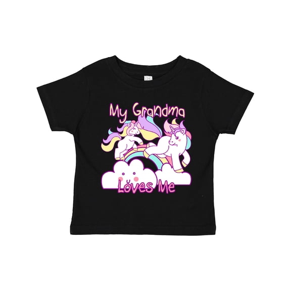 Inktastic My Grandma Loves Me Unicorn Girls Toddler T-Shirt