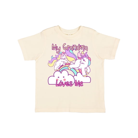 Inktastic My Grandma Loves Me Unicorn Girls Toddler T-Shirt
