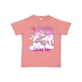 thumbnail image 1 of Inktastic My Grandma Loves Me Unicorn Girls Toddler T-Shirt, 1 of 5