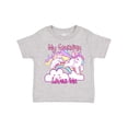 thumbnail image 1 of Inktastic My Grandma Loves Me Unicorn Girls Toddler T-Shirt, 1 of 5