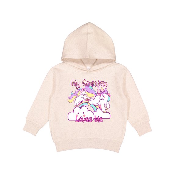 Inktastic My Grandma Loves Me Unicorn Toddler Hoodie