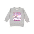 thumbnail image 1 of Inktastic My Grandma Loves Me Unicorn Toddler Sweatshirt, 1 of 4