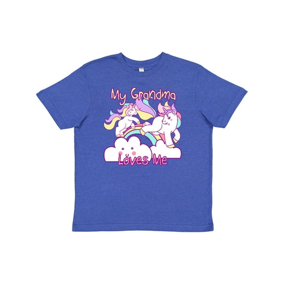 Inktastic My Grandma Loves Me Unicorn Youth T-Shirt