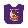 thumbnail image 1 of Inktastic My Grandma Loves Me to the Moon and Back Boys or Girls Baby Bib, 1 of 4